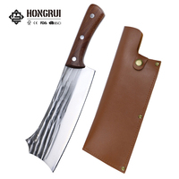 Couteau à découper les os de style classique Hongrui, couteau de chef en acier inoxydable avec étui en cuir, couteau à viande OEM pour la cuisine et la maison