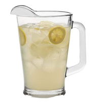 Pichet à lait transparent pour bière Pichet à jus de bière Pichet à eau en plastique dur de 1500ml pour Belle-Vue Bloemenbier