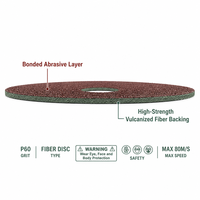 Disque à tronçonner en fibre rouge REX 982C 125x22mm 5 pouces trou central de 7/8 po ISO9001 BSCI pour finition et ébavurage de l'acier inoxydable