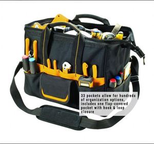 Free sample Heavy Duty <b>Tool</b> <b>Bag</b>,Wide Mouth <b>Tool</b> <b>Tote</b> <b>Bag</b> with Adjustable Shoulder Strap,Waterproof <b>Tool</b> Organizer <b>Bag</b> - Product Image 4