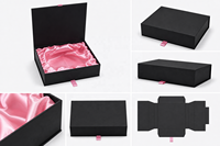 Cajas plegables personalizadas con logotipo y forro de seda para pelucas, extensiones de cabello, cajas de regalo al por mayor, fabricante de cajas para pelucas.