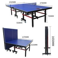 Tables de ping-pong pliantes portables en alliage d'aluminium pour intérieur et extérieur, avec raquettes et filet inclus, table pliante multifonctionnelle