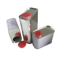 Boîte de conserve rectangulaire 2L de haute qualité avec couvercle en plastique logo personnalisé finition mate et joint pour emballage de peinture ou d'huile