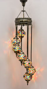 Lámpara de <span class=keywords><strong>Techo</strong></span> Colgante de Mosaico Marroquí Turco Vintage de Marrakech con 3/5/7 Globos - Product Image 5