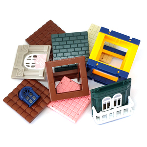 DELO TOYS ( 3 diseños) Juegos <span class=keywords><strong>de</strong></span> bricolaje Bloques <span class=keywords><strong>de</strong></span> construcción <span class=keywords><strong>de</strong></span> plástico Ladrillo <span class=keywords><strong>Casa</strong></span> pequeña Habitación con ventanas <span class=keywords><strong>de</strong></span> balcón Puerta que se puede abrir <span class=keywords><strong>Perro</strong></span> () - Product Image 5