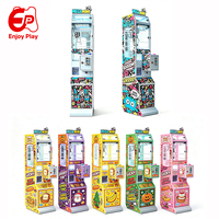Máquina de grúa de garras mini con gabinete metálico completo, aceptador de monedas antifalsificación, personalizable, bilingüe, para zonas peatonales