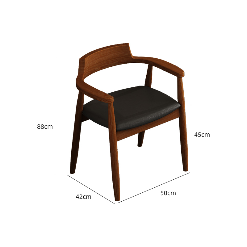 Solid wood presidential chair