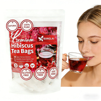 Bolsitas de Té de Hibisco Vibrante, 90g, 60 Sobres, Sin Cafeína, Infusión Ácida para Bebidas Calientes y Heladas
