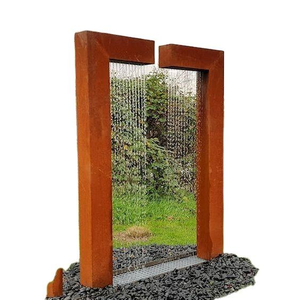 Large Rusty Corten Steel Sculptures <b>Waterfall</b> Water <b>Wall</b> Fountain - Product Image 4