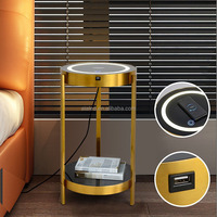 Chargement intelligent sans fil USB avec tables basses tiroir table de chevet lampadaire lampe sur pied atmosphère chambre lampadaire