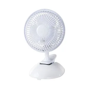 Đa-Chức Năng Hands-Free Trắng Nhỏ Mini Xách Tay 3 PP Lưỡi Dao Động 6 "Clip Fan