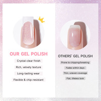 Nouvel Arrivage Gel Constructeur Professionnel Pailleté 50g pour Ongles, Vernis à Ongles, Peinture Nail Art, Gel Dur pour Extension d'Ongles en Salon