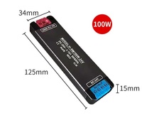 Alimentation LED à découpage 12V 24V 40W 65W 100W 200W, mini transformateur AC-DC ultra-plat pour boîte lumineuse et bande LED