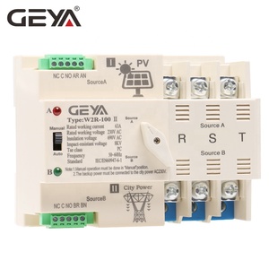 Interrupteur de transfert automatique solaire sur rail DIN GEYA pour système solaire 3P 63A AC220V MINI <span class=keywords><strong>ATS</strong></span> PV vers l'alimentation publique - Product Image 2