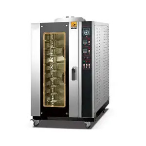 Mesin roti peralatan komersial Oven konveksi udara panas, Oven konveksi kunci baja tahan karat 12 sinar