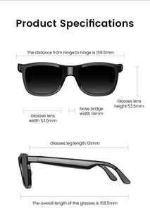 Nouvelles lunettes intelligentes de traduction IA E05 avec lentille électrochrome à oreille ouverte Bluetooth, légères (38g), vente en gros OEM personnalisée - Product Image 2