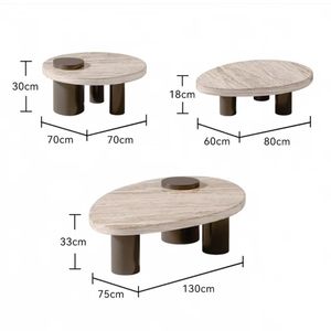 <span class=keywords><strong>Mesa</strong></span> de <span class=keywords><strong>centro</strong></span> ovalada contemporánea de lujo, mesas de <span class=keywords><strong>Centro</strong></span> de Piedra travertina, muebles de Sala, juego de <span class=keywords><strong>mesa</strong></span> de <span class=keywords><strong>centro</strong></span> de mármol - Product Image 6