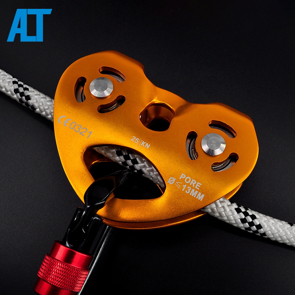 Альтернативный алюминиевый тандем с двойным шкивом и шариковым подшипником для скалолазания