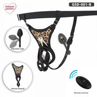 Jouet sexuel pour homme : Chastity souple motif léopard fraise et lèvres rouges, avec plug anal vibrant télécommandé