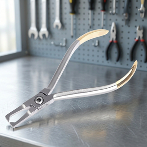 Pince orthopédique universelle coupe-fil à mâchoires en carbure de tungstène, poignées dorées, en acier inoxydable, pour usage dentaire manuel - Product Image 4