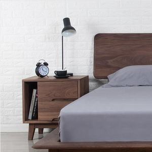 Meubles de chambre à coucher en bois de noyer de style nordique, lit plateforme japonais, lit double, lit king-size, lit queen-size - Product Image 5