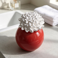 Diffuseur de parfum en céramique Finru avec fleur en céramique, huile essentielle pour la maison, aromathérapie, coffret cadeau pour salon et salle à manger