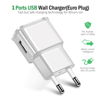 Cargador de Pared USB de 5V 2.1A con Carga Rápida para Samsung Galaxy S7 S6 J8 J7 J3 J5 Note 4 5, Kindle, LG, PS4, Cámara LG Stylo 3 Plus, HTC