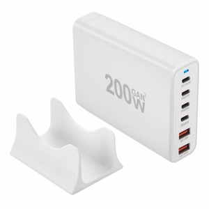 200W GaN Multi Port <b>Charger</b> 4C2A Desktop <b>Fast</b> Charging With Holder - Product Image 4
