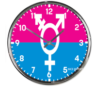 Jam Dinding Bulat Twink Rainbow Tanpa Suara Berdetak Jam Klasik Senyap Bertenaga Baterai untuk Kantor Ruang Tamu