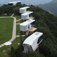 Maison préfabriquée moderne de luxe en acier, capsule spatiale pratique, cabine mobile, séjour touristique, appartement, école, centre commercial, villa, hôtel
