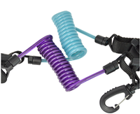 Cordon de sécurité rétractable BCD pour la plongée, en TPU, avec ressort anti-perte pour appareil photo, boucle à déconnexion rapide, accessoire pour sports nautiques