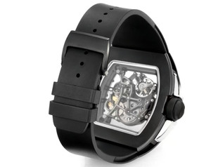 Reloj deportivo para hombre con textura extraordinaria, cerámica negra 6101, tourbillon esqueletizado, resistente al agua y a los arañazos. - Product Image 4