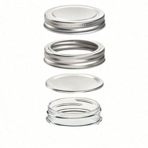 Tarro Mason de 5oz, 8oz, 12oz, 16oz, 25oz, 33oz, transparente, de grado alimenticio, hermético, para envasado y conservación, de boca ancha, con tapa de aluminio. - Product Image 4