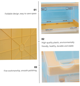 Wholesale Custom Plastic Rectangle Stackable Foldable Large Capacity Household Portable <b>Clothes</b> & Toys Organizer Storage <b>Boxes</b> - Product Image 4