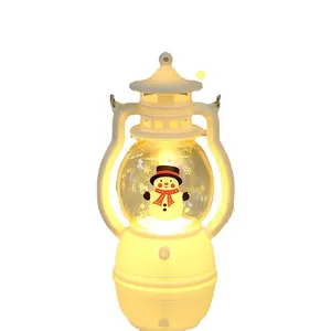 Bougie électronique de noël personnalisée père noël bonhomme de neige décoration de la maison petite lanterne à main