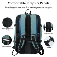 Mochila de Viaje Unisex para Portátil, Aprobada para Vuelo |   Bolsa de Ordenador Impermeable de Poliéster de 17.3 Pulgadas, Mochila Casual para el Fin de Semana