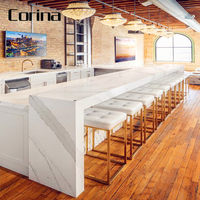 Comptoir de bar en Corian LED, design pour hôtel, bar, boîte de nuit, restaurant, mobilier, table de bar à café, comptoirs de bar à domicile