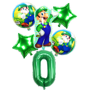 Ensemble de ballons d'anniversaire de <span class=keywords><strong>dessin</strong></span> <span class=keywords><strong>animé</strong></span> Mary-Ballons de <span class=keywords><strong>film</strong></span> d'aluminium numérique <span class=keywords><strong>Mario</strong></span>-6 pièces pour la vente en gros - Product Image 6
