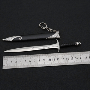 Portachiavi Artigianale Ispirato a Sting <span class=keywords><strong>di</strong></span> Il Signore degli Anelli, Spada in Miniatura 18cm 66g in Lega <span class=keywords><strong>di</strong></span> Zinco, Ornamento Decorativo - Product Image 6