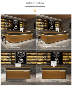Barra de <span class=keywords><strong>Bar</strong></span> Redonda de Estilo Industrial Retro, Diseño de Estación de Cócteles, Mostrador de Esquina para Restaurante, Hotel, <span class=keywords><strong>Bar</strong></span>, Tienda de Té con Leche - Product Image 6
