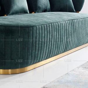 أثاث صالون فوشان أثاث منحني فاخر 1 + 2 + 3 مقاعد غرفة معيشة إيطالية - Product Image 5