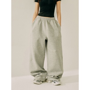 Pantalon de jogging gris Y2K ample à jambe large, taille haute, coupe décontractée, style streetwear, avec cordon de serrage aux chevilles, inspiré <span class=keywords><strong>Jazz</strong></span> Hip Hop Kpop - Product Image 1