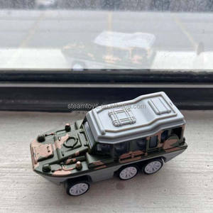 Aleación creativa anfibio automóvil coche tirar hacia atrás vehículo militar barco coche modelo de Metal juguetes coleccionables - Product Image 3