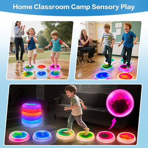 Piedras Luminosas Sensoriales LED, Baldosas de Gel que se Iluminan, Entrenamiento de Equilibrio para Niños, Equipo para Sala Sensorial, Tapete de Juego - Product Image 6