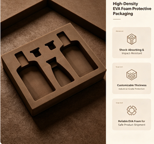 Insert de protection anti-collision en mousse EVA noire sur mesure avec rainures intégrées, absorbant les chocs, pour petite boîte de rangement de matériel - Product Image 1