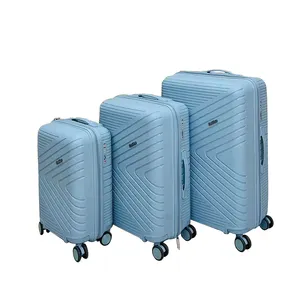 MARKSMAN vendita calda valigia a mano Unisex fabbrica Set quattro bagagli con ruota Spinner realizzata in materiale resistente PP