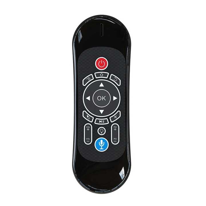 T120M Mic + Gyro + QWERTY Keyboard + 15 Keys IR Learning USB Dongle 2.4GHz Wireless Air Mouse Voice Remote Control