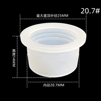 Bouchon en plastique transparent de haute qualité avec bouchon de bouteille de 18mm à trou rond et bouchon de disque de 28mm pour embouts en PE