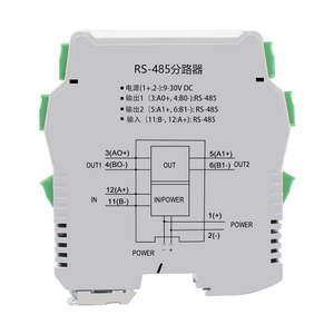 Répartiteur d'isolation RS485 1 à 2/4 canaux, isolation 1500 VCA, montage sur rail DIN pour communication PLC et instrumentation industrielle - Product Image 1