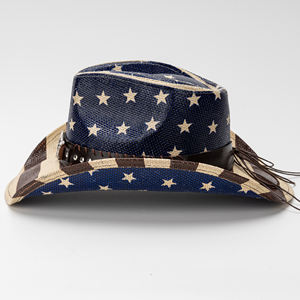 Chapeau de paille rétro tendance style western cowboy 2026, idéal pour les voyages en plein air, les sorties quotidiennes, confortable et unisexe pour hommes et femmes - Product Image 3